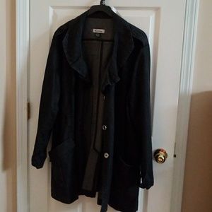 Long black denim jacket 3x
